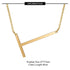 Initial stainless steel polishing plating hollow out 18k gold plated necklace